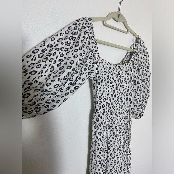 Billabong Dress Sweet Demeanor Animal Leopard Print White/Black/Pink - XS - Picture 5 of 11